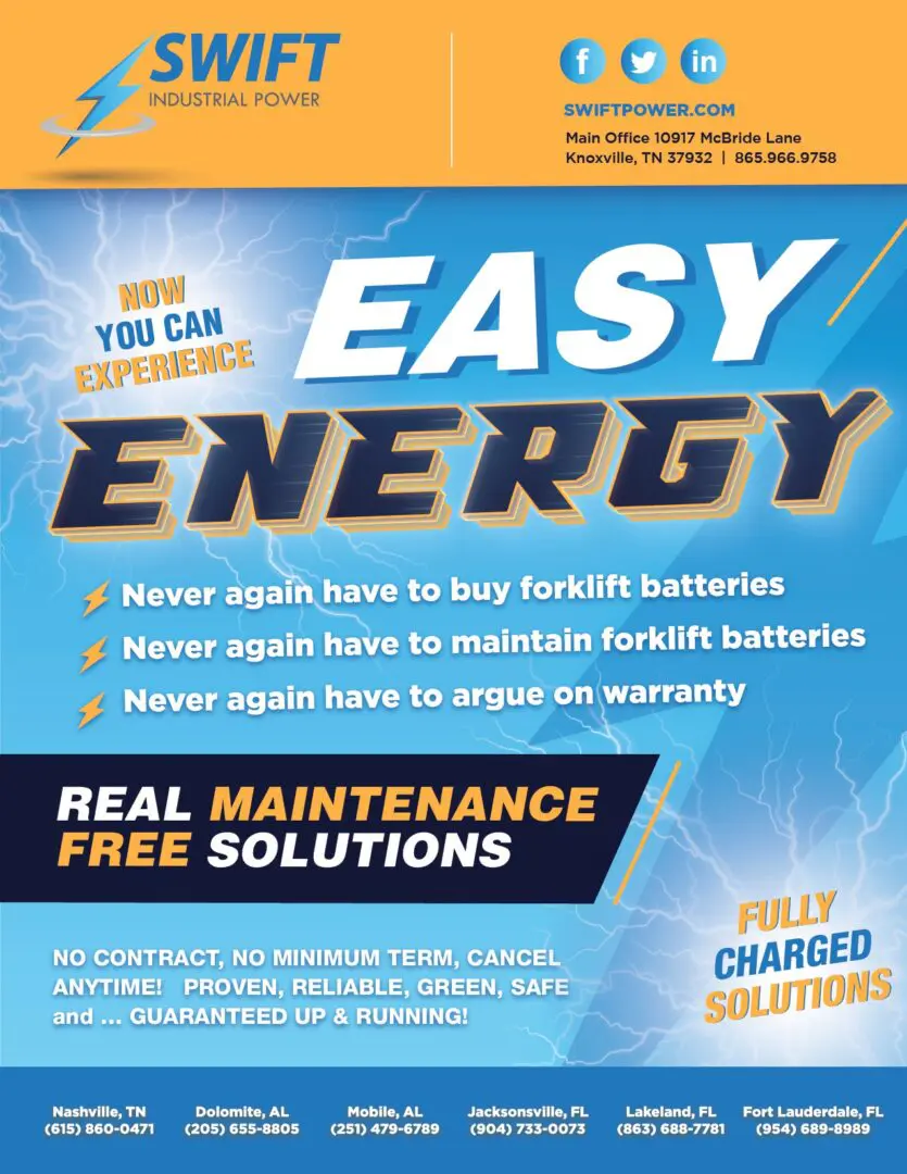 A flyer for easy energy