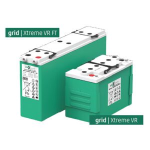 A green battery is next to another one.